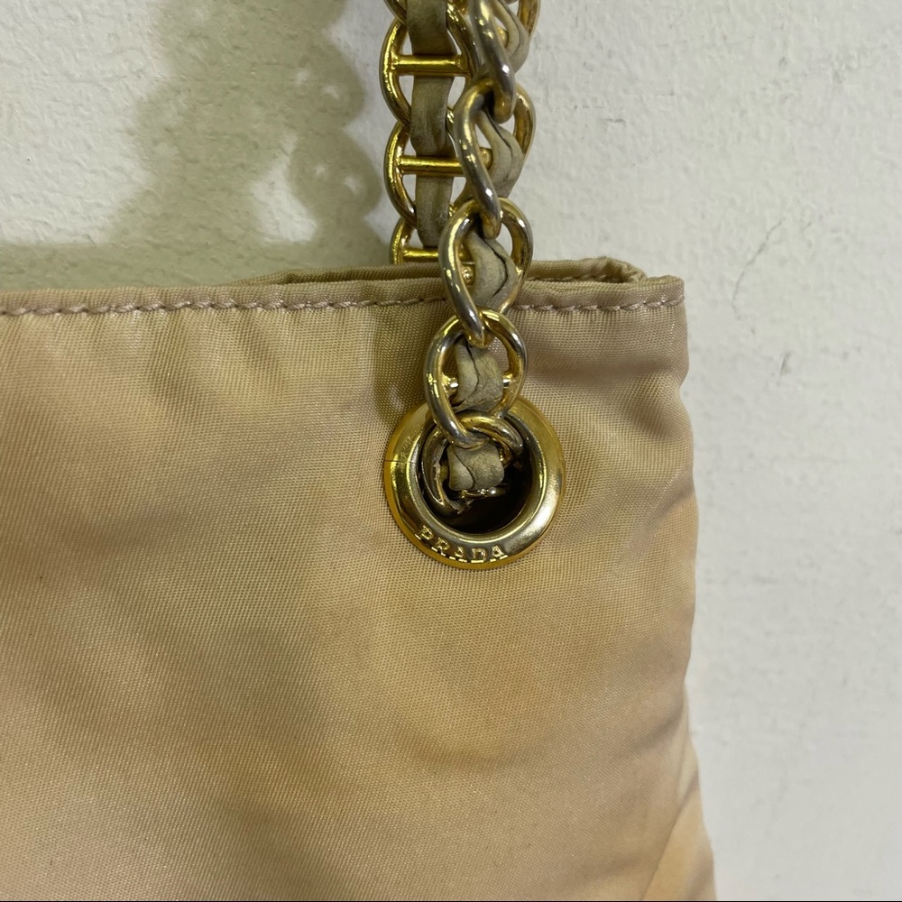 Prada Borsa in Tessuto Catena Panna Made in ITALY Vintage Early 90s - Picture 5 of 9